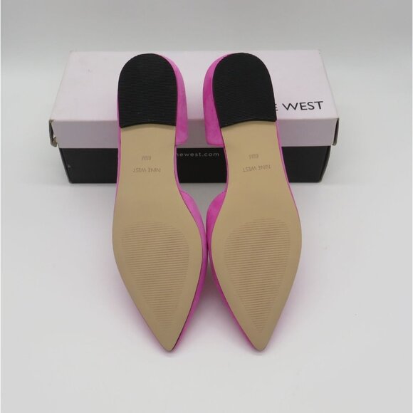 Nine West Pink Suede Pointed Toe Flats Women's Size 6.5 NEW - Picture 7 of 7